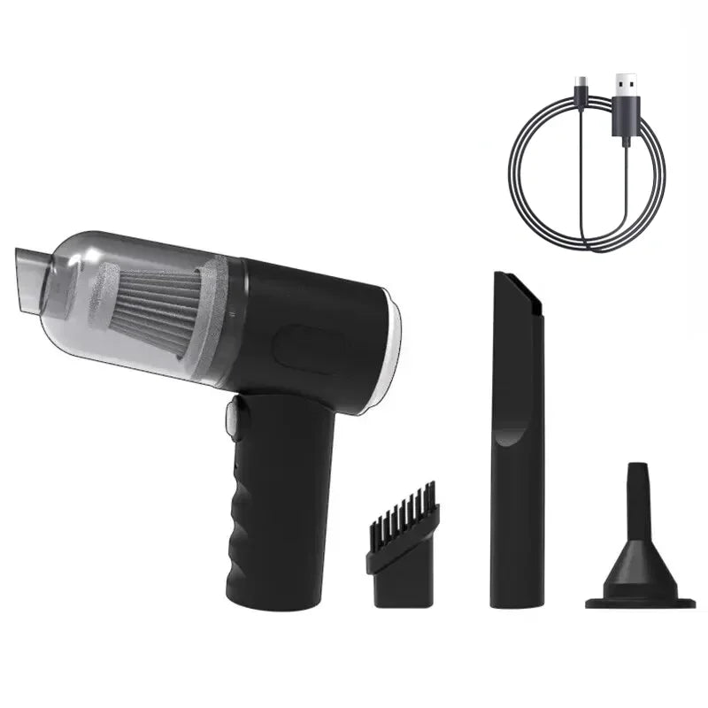 Wireless Car Vacuum Cleaner USB Charging 1200mAh Portable Cleaning Appliance Mini Wet and Dry Blow Vacuum Cleaner Household 2026