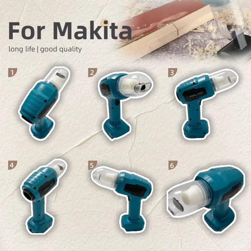 Makita Wireless - Charged Car Vacuum: Strong Suction Handheld Dual - Function (Blow/Suck) for Cars & Households 18v
