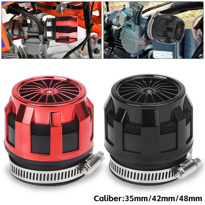 Motorcycle Air Filter Intake 35mm 42mm 48mm Air Filter Clearner for Off-road ATV Quad Dirt Pit Bike UTV UAZ Motorbike Scooter