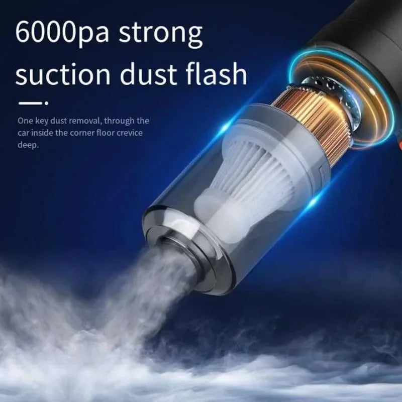 Cordless Car Vacuum Cleaner Mini Portable Vacuum with Strong Suction and Blower Dual Use for Car Interior Home Pet Hair Cleaning