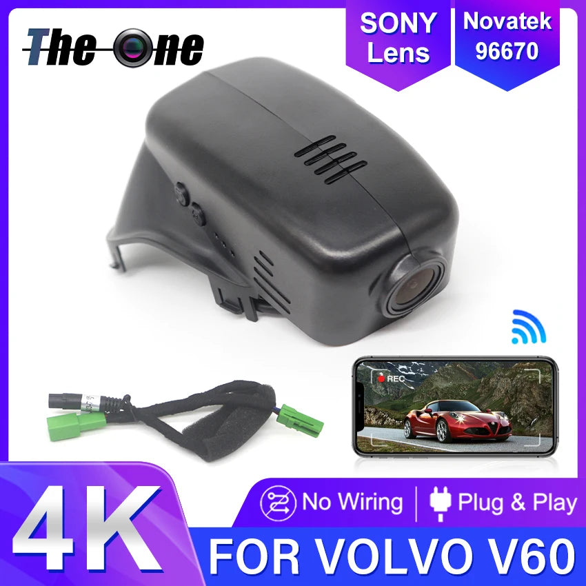 Dash Cam 4K For Volvo XC70 V70 V60 S60 2011-2017 Car DVR Dashcam Camera Video Recorder,Car Accessories
