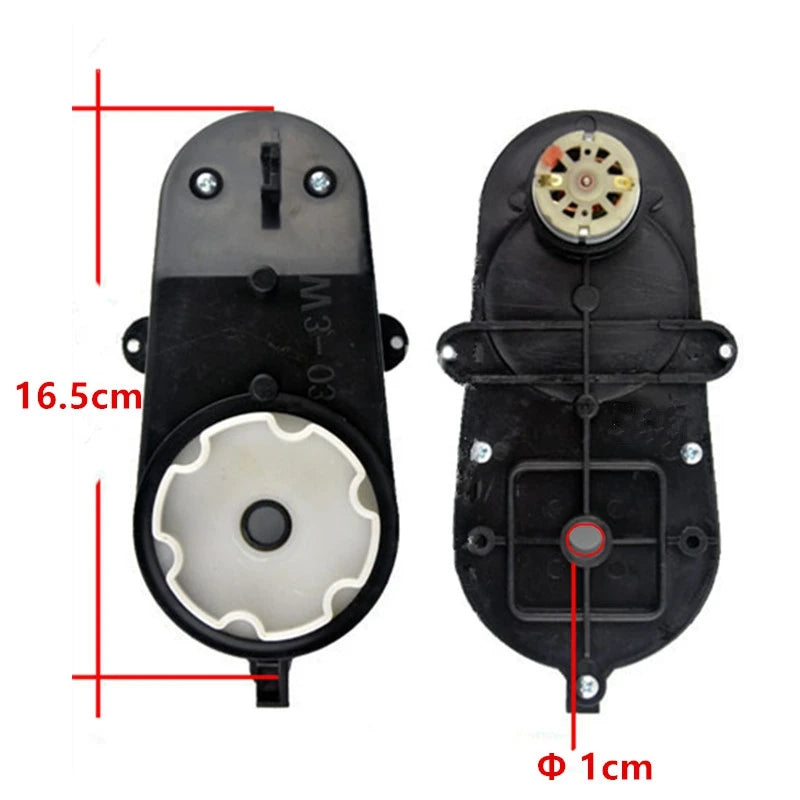 Children's electric vehicle 24V steering shaft motor, 12V/6V Ride on toys servos motor gearbox, Kid's Ride on car steering box