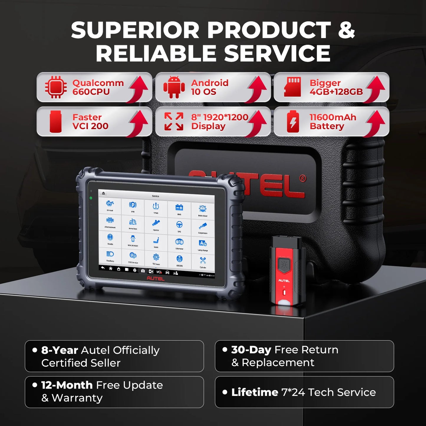 Autel MaxiCOM MK906 PRO Diagnostic Tool Bluetooth Car Scanner Automotive ECU Coding Tools MK906PRO PK MS906BT MK906S PRO