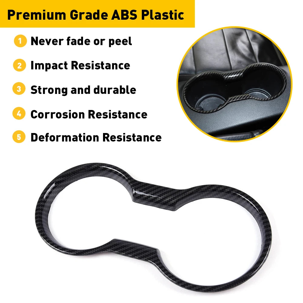 For Ford Mustang 2015 2016 2017 2018-2022 2020 2021 Car Interior Accessories Front Water Cup Holder Decoration Cover Trim Frame