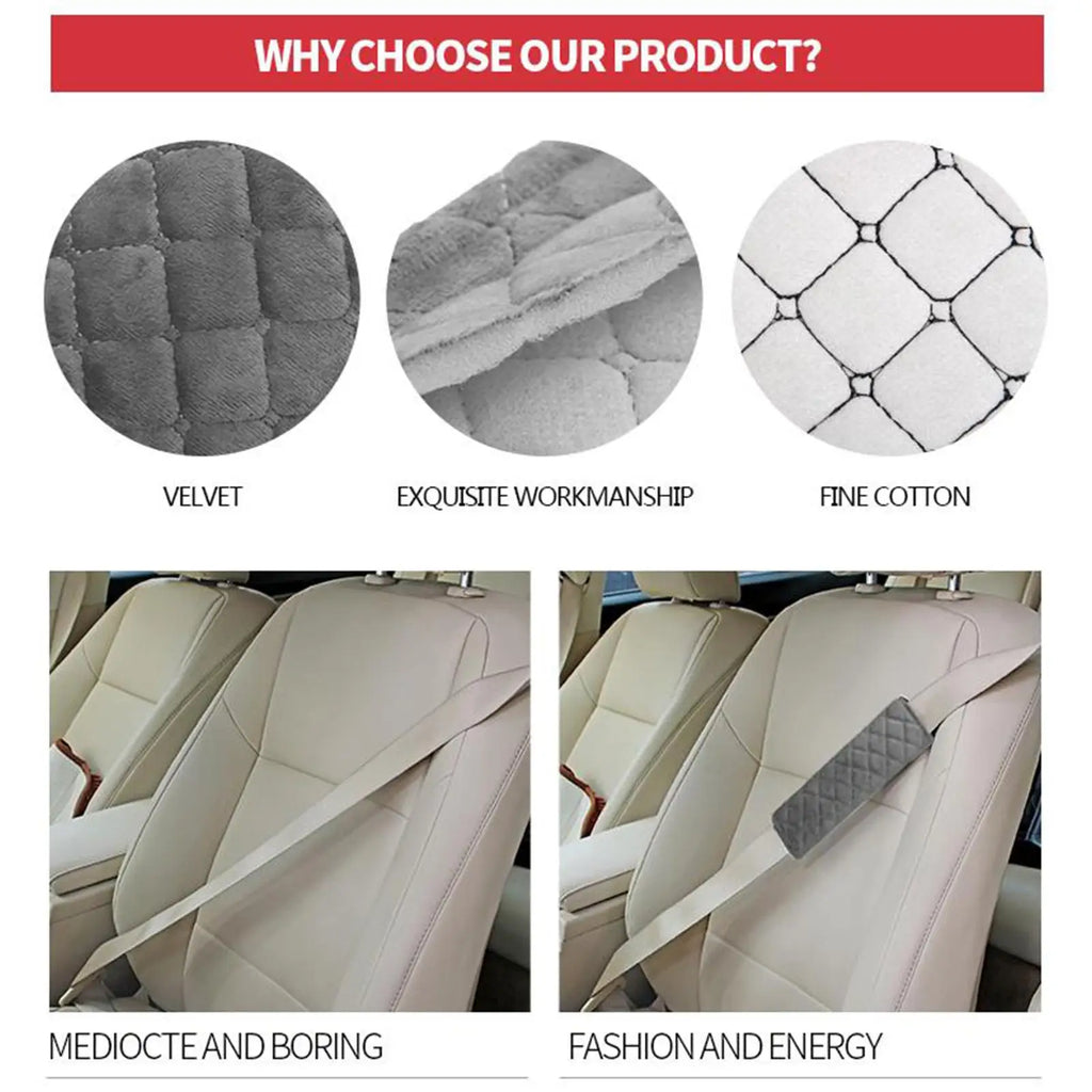 Car Soft Seat Belt Cover Auto Seat Belt Covers Safety Belts Shoulder Protection With Warm Plush Auto Interior Accessories