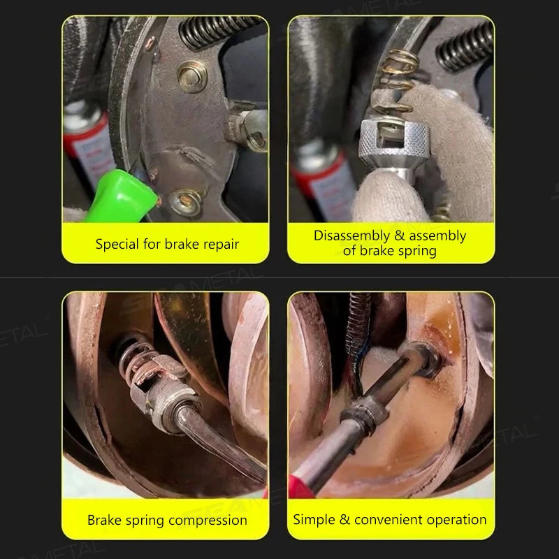BLALION Car Brake Spring Washer Repair Shoe Compressor Universal Car Drum Hold Down Install Car Repair Tool Handle Tool Parts