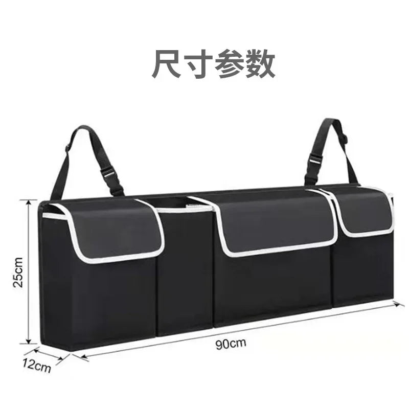 Car Trunk & Backseat Organizer - High Capacity Oxford Storage Bag, Multi-use Seat Back Organizers, Automobile Interior Accessory