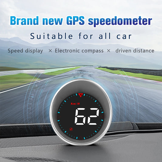 Car HUD Head Up Display with Alarm Digital Dashboard GPS Smart Speedometer for Cars MPH KMH Car Electronics Accessories for Car