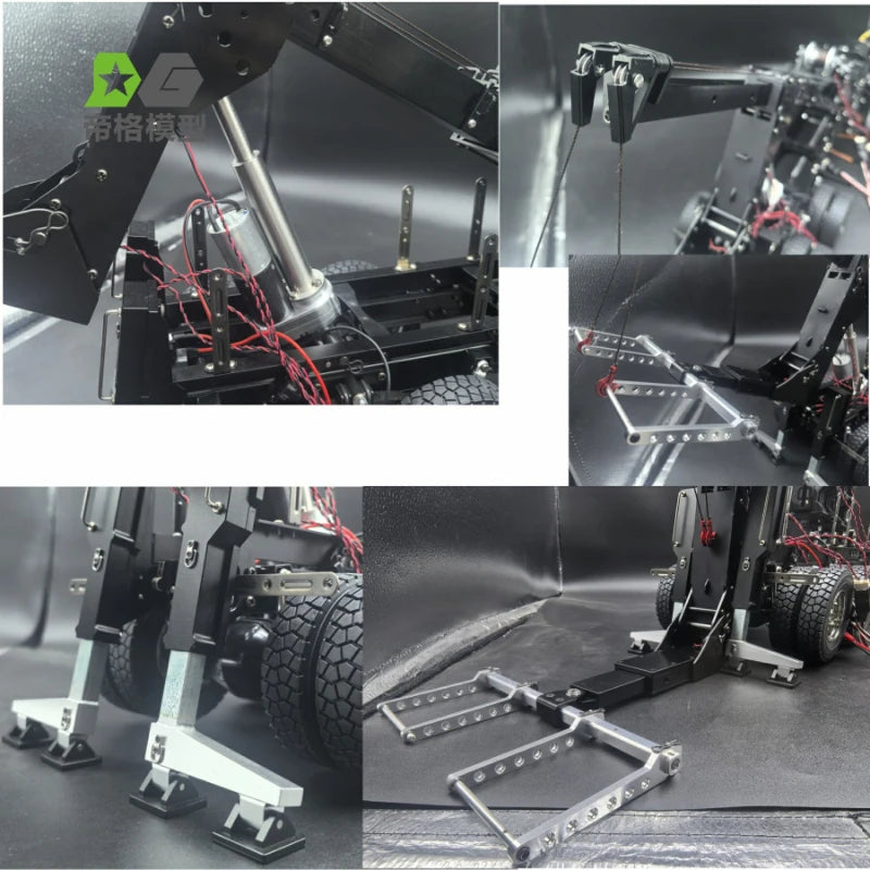 Accesorios de modificación de grúa para coche de control remoto Tamiya 1/14 56362 Volvo FH16 750, piezas de mejora para juguetes de control remoto DIY.