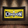 3X5Ft Champion Spark Plugs Flag Polyester Printed Car Banner For Decor