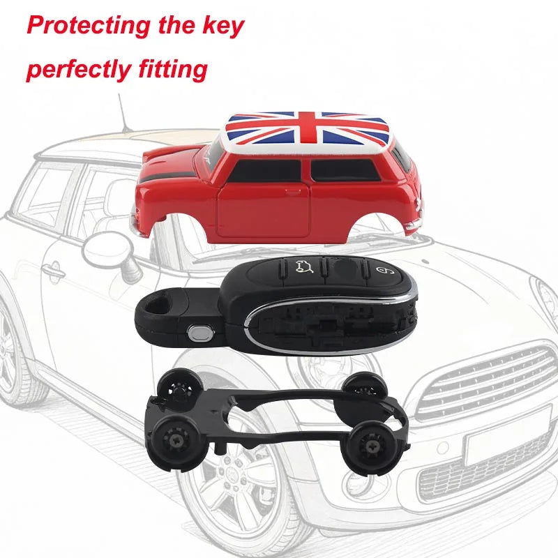 ABS Material Car Model Car Key Case For MINI F54 F55 F56 F60 Countryman Car Key Modification Accessories