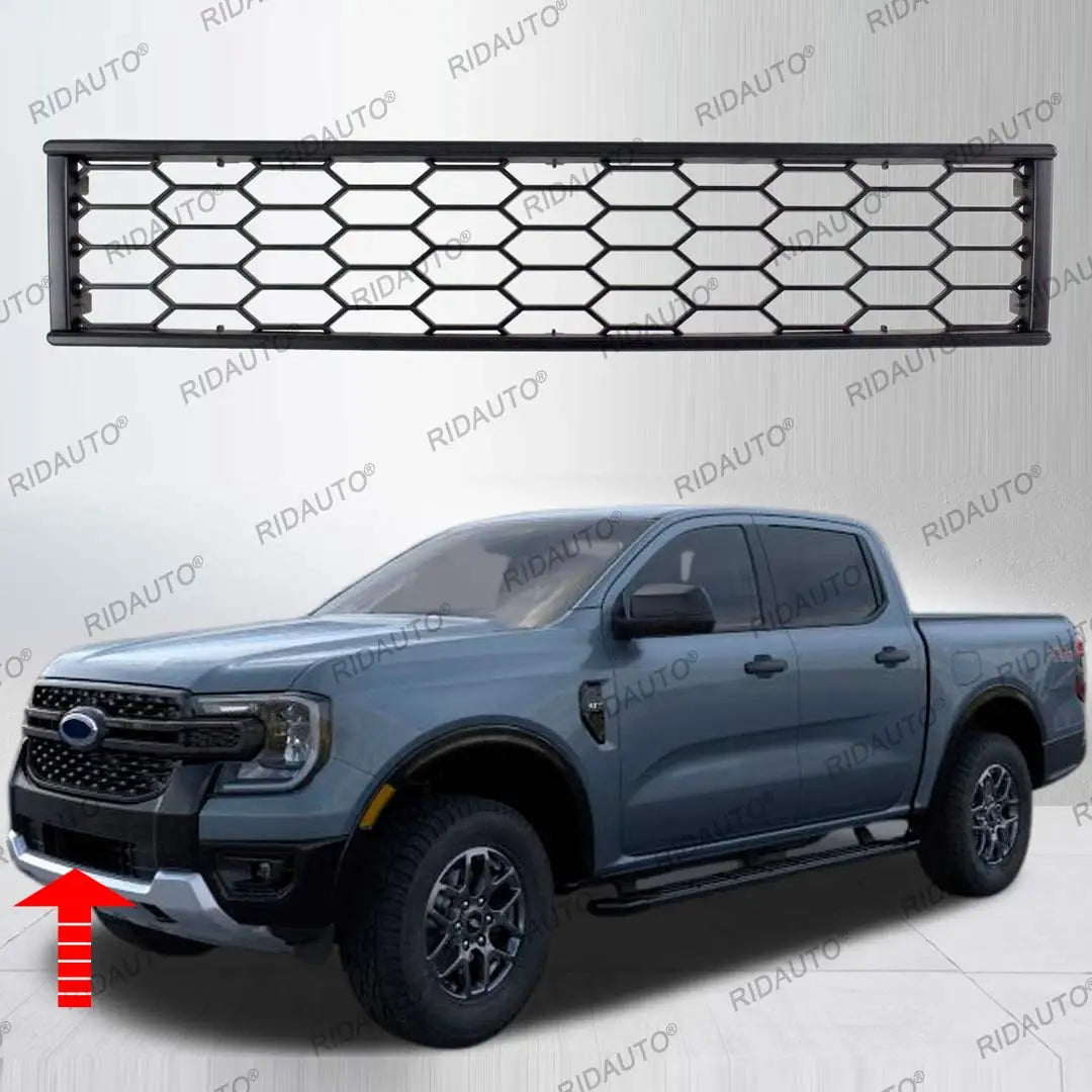Parrillas ABS de alta calidad para camionetas Ranger T9 XLT Sport 2022-2025+, rejilla inferior de malla, parachoques delantero pequeño.
