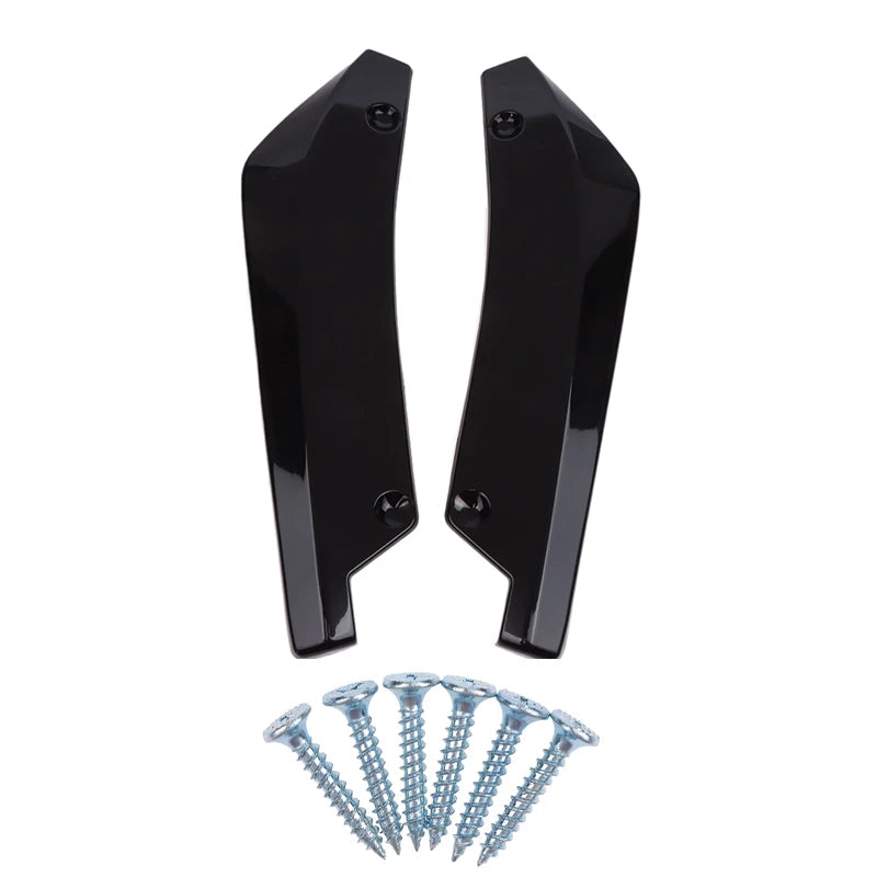 Vehicle Accessory: Carbon Fiber Winglets, Side Skirt Extension, Front/Rear Bumper Strip Lip Spoiler, Scratch Guard