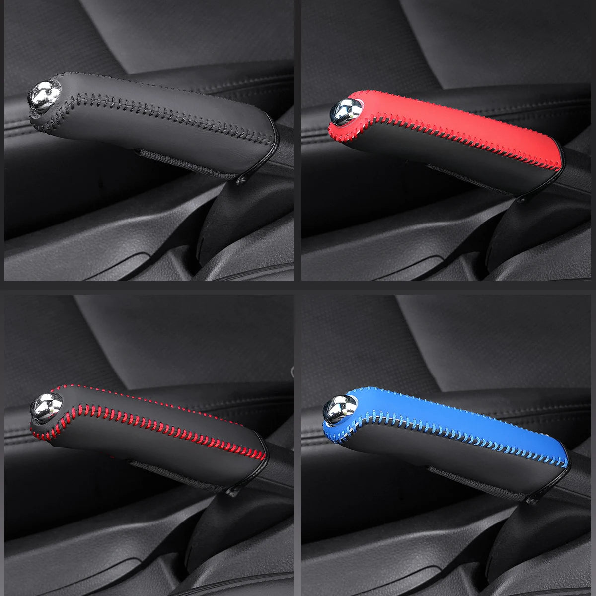 Car Leather Handbrake Cover Protective Sleeve Hand Brake Protection Car Interior Accessories