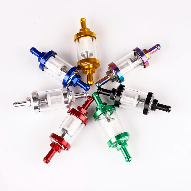 Motorcycle ATV Universal Fuel Filter, Washable Filter for Gasoline Fuel Lines, Compatible with 50CC-500CC Motorcycles and ATVs
