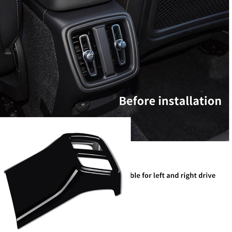 For Volvo XC40 C40 car interior decoration with ABS car accessories, carbon fiber texture, black gloss