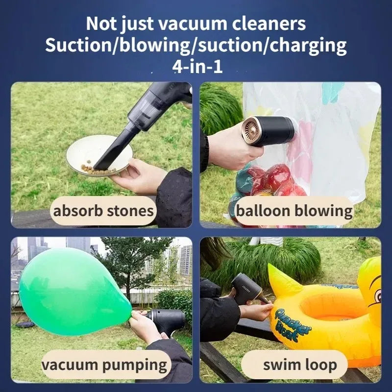 Portable Car Vacuum Cleaner Mini Powerful Cleaning Machine Strong Suction Home Appliance Handheld for Car Wireless Vacuum Pump