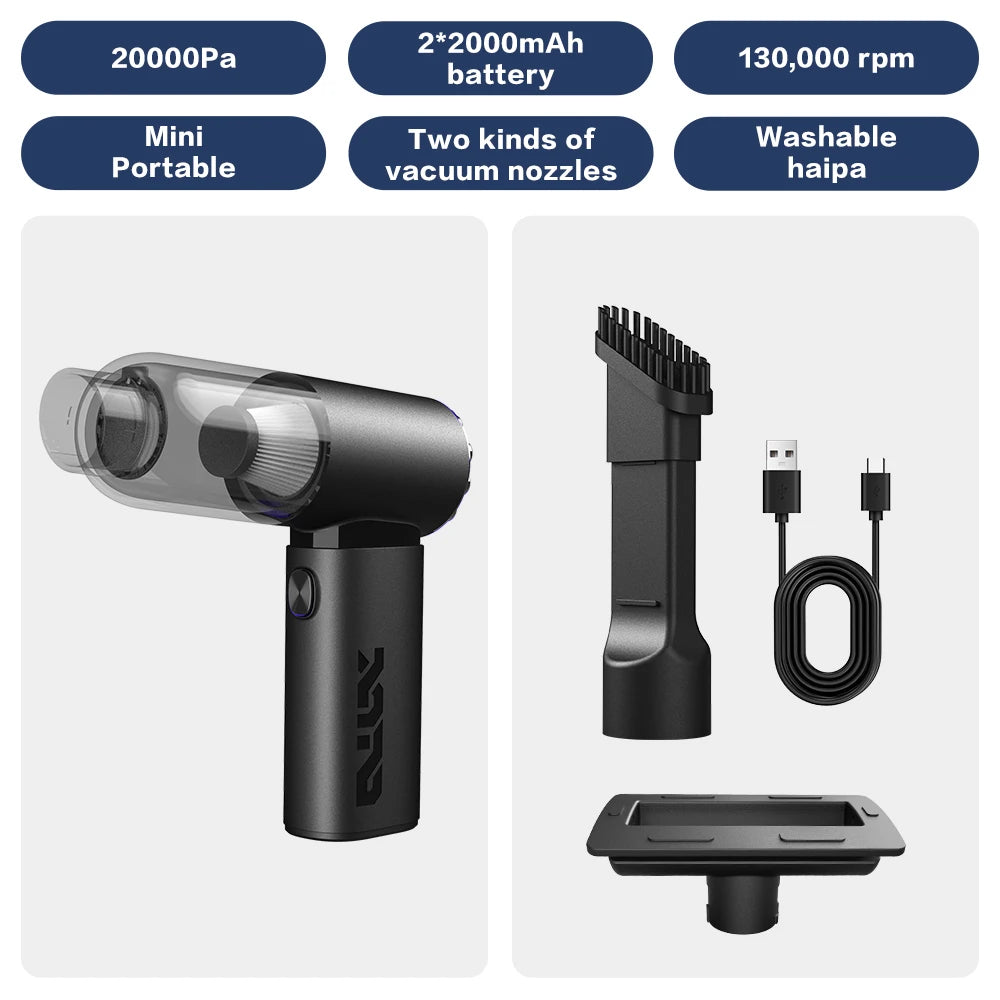 Car Vacuum Cleaner Wireless Air Dust Blower Gun for Car Portable Cleaning Appliance Cordless Vehicle Cleaner 20000PA Home Office