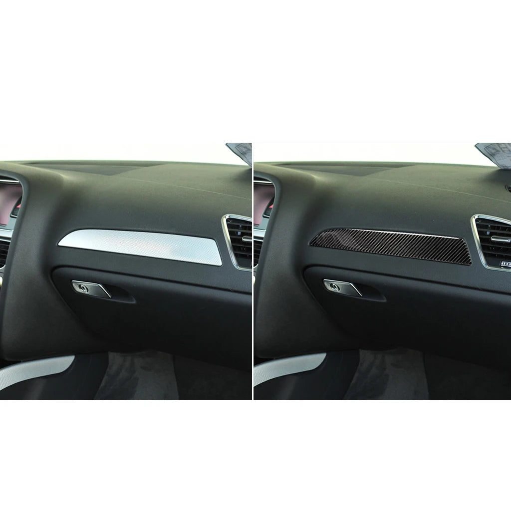 Embellecedor adhesivo para tablero de instrumentos de coche, fibra de carbono, para Audi A4L, A4, B8 (2009-2016, Q5 (2009-2017), A5 (2008-2017)