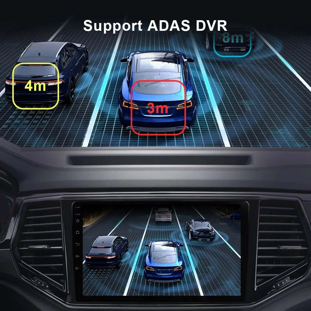 GcPaSr 1080P ADAS Full HD Dash Cam Voice Alarm Car DVR Dashcam USB Video Night Vision Auto Recorder for Android Radio DVD