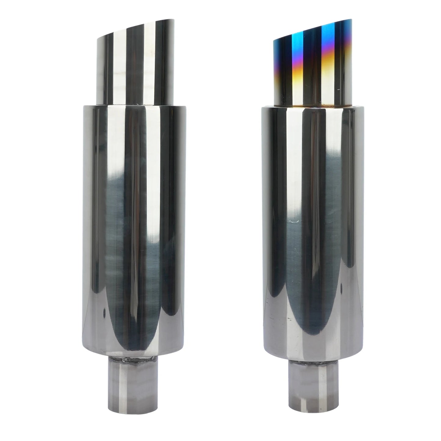 Car Escape Pipe Exhaust Systems Exhuast Muffler Tip Mufflers Turbo Sound Boost Universal 2'' Silencer Tips 201 Staineless Steel