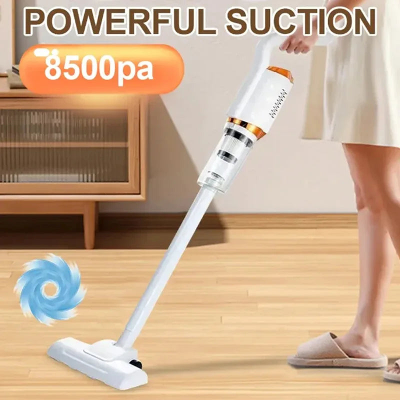 Cordless Vacuum White Strong Suction Integrated Multifunction Removable Handheld Vacuum Cleaner Powerful for Car for Carpet