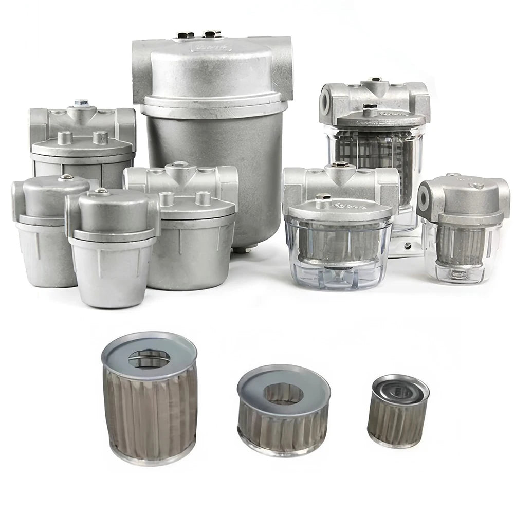 Oil Filter for Oil Burners Aluminium, Clear P.C. Cup 1/4‘ 3/8’1/2’ 3/4’1’Small Diesel Filter for 25L/H Boilers