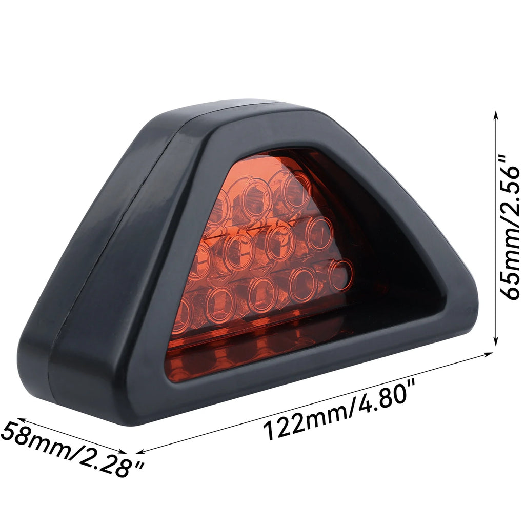 LED Third Brake Light  Universal F1 Style Pilot Driving Lights DRL Strobe Rear Stop Tail Light Fog Light 12V Motocycle Auto Car