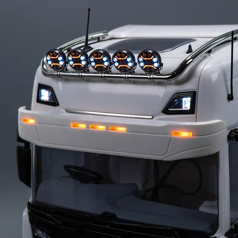 Luz LED para visera de techo de camión RC 1/14 para SCANIA Tamiya 770S 6X4 56368 8X4 56371, accesorios de actualización para coche