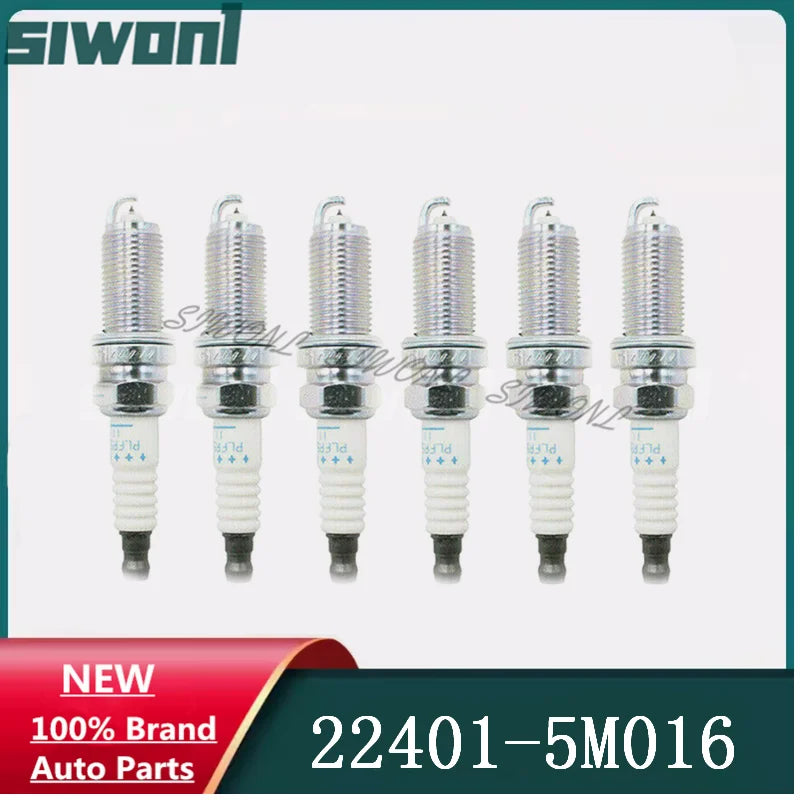 6pcs/lot Spark Plug For Nissan Titan Xterra Quest Sentra Infiniti FX45 G35 I30 I35 224015M016 PLFR6A11 22401-5M016 PLFR6A-11