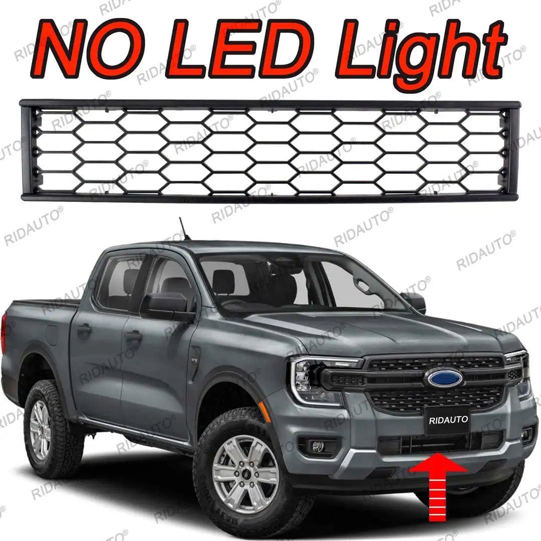 Parrillas ABS de alta calidad para camionetas Ranger T9 XLT Sport 2022-2025+, rejilla inferior de malla, parachoques delantero pequeño.