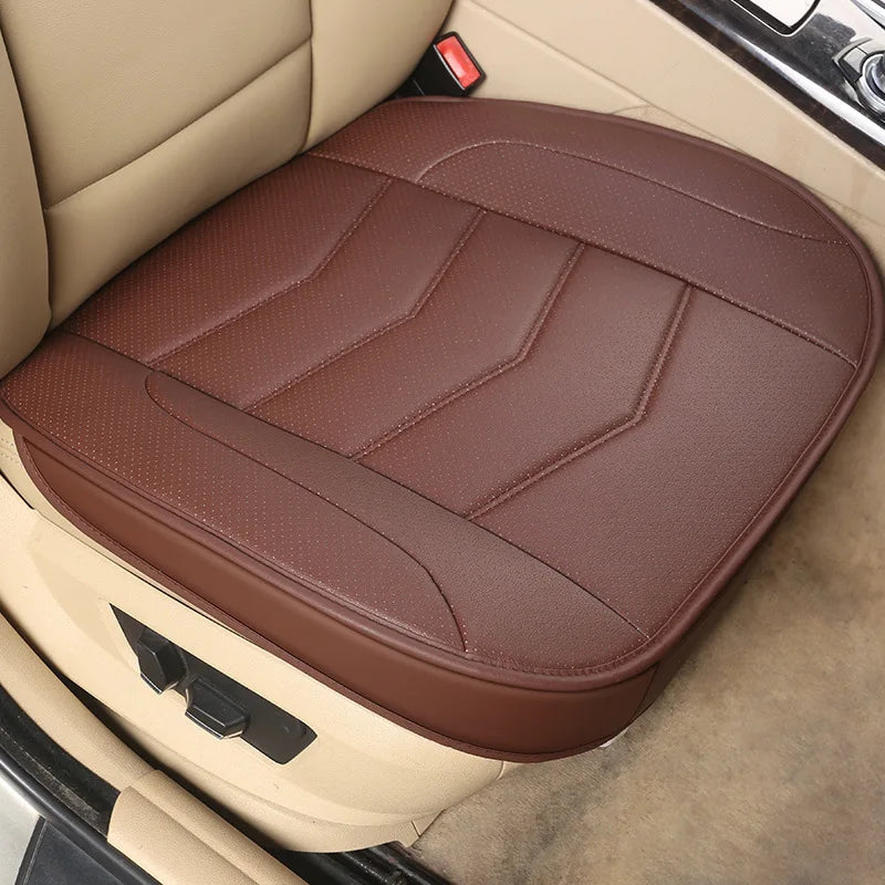 Leather Car Seat Cover Breathable Driver Seat Cushion Protection Universal Size Rear Seat Non-slip Mat Styling Accessories