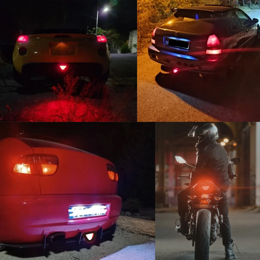 LED Third Brake Light  Universal F1 Style Pilot Driving Lights DRL Strobe Rear Stop Tail Light Fog Light 12V Motocycle Auto Car