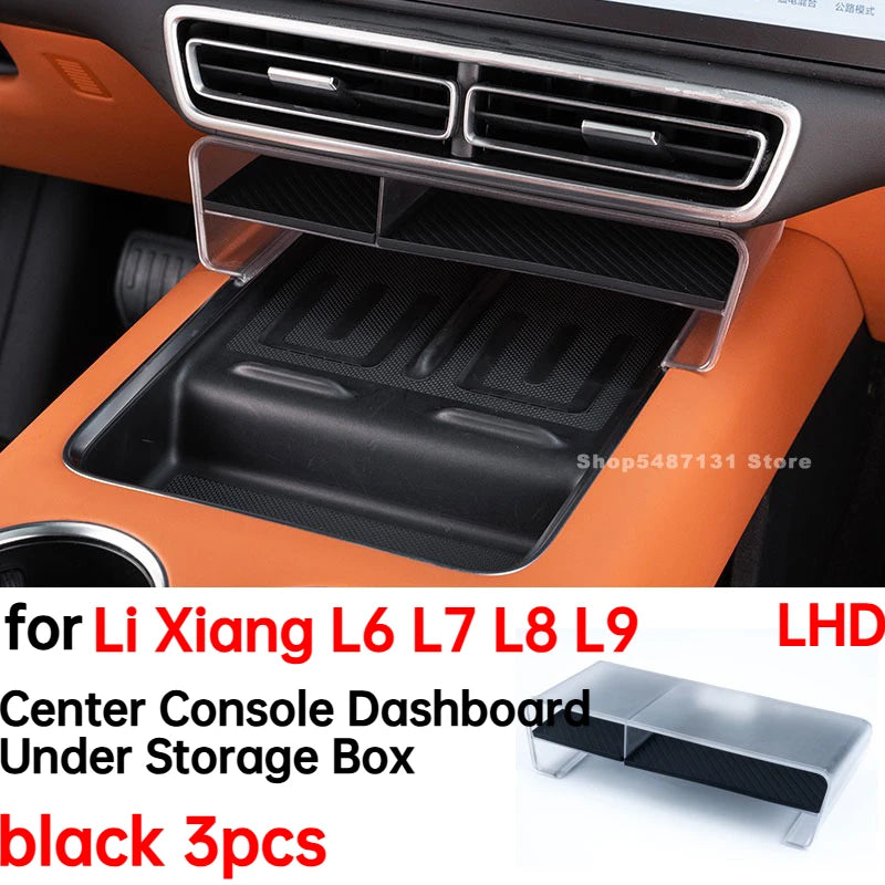 Car Center Console Dashboard Under Storage Box for Li Xiang L6 L7 L8 L9 Interior Accessories 2024 2025 for Left Hand Drive