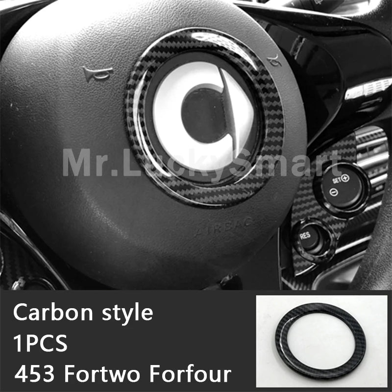Carbon Car Interior Decoration Accessories ABS Protection Modification Sticker For Smart 453 Fortwo Forfour Car Exterior Styling