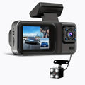 Dash Cam W/ IR Night Vision Loop Recording & 2" IPS Screen 1080P 3 Camera ， DVR recorder, video recorder, Vehicle DVR