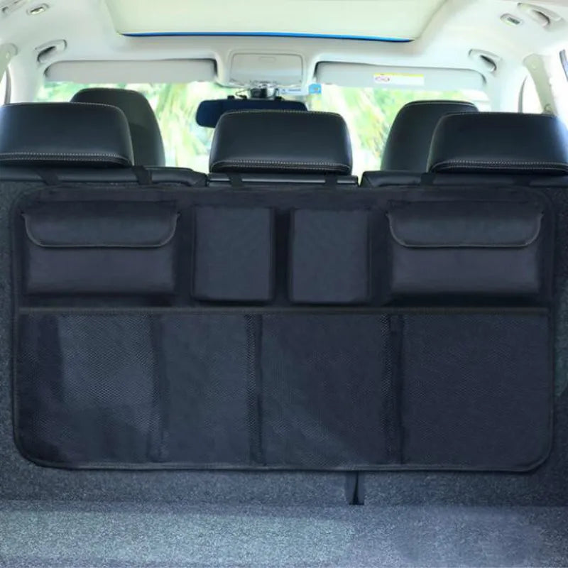 Universal Car Trunk Organizer Adjustable Backseat Storage Bag Net High Capacity Multi-use Oxford Automobile Seat Back Organizers