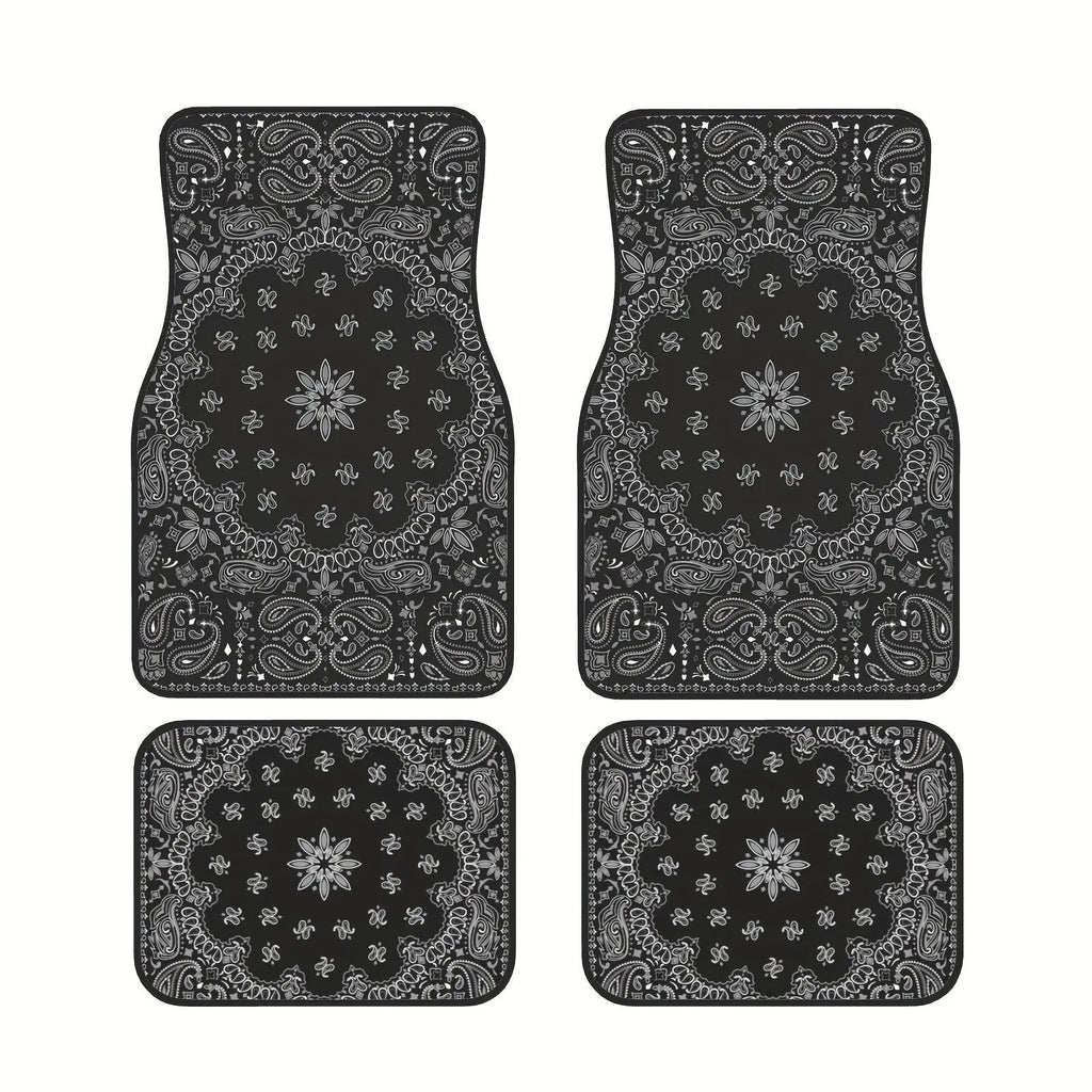 4PCS/Set Car Floor Mats Car Floor Protector Bohemia Carpet Rugs Universal Auto Foot Pad Set Auto Accessories Car Decoration