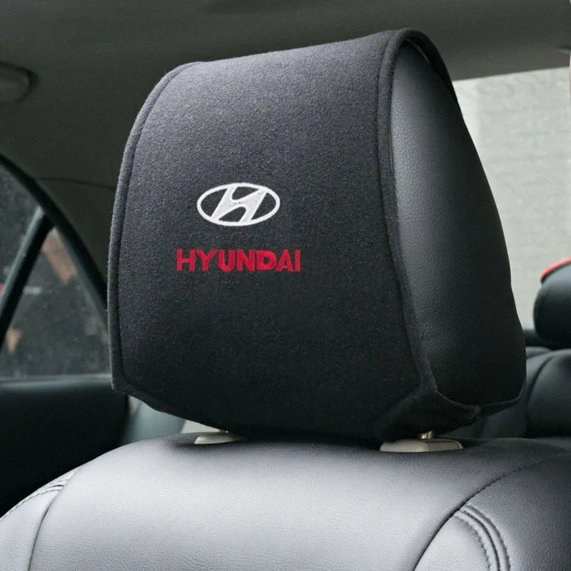Car Seat Headrest Cover Neck HeadRest Pillowcase Auto Accessory For Hyundai Tucson Solaris I30 Creta Ix35 I40 IX20 IX45 Veloster