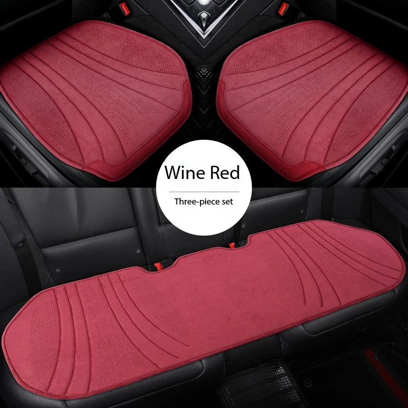 Soft Suede Car Seat Covers Breathable Front/rear Seat Anti-slip Cushions Universal Size Car Interior Seat Protection Accessories