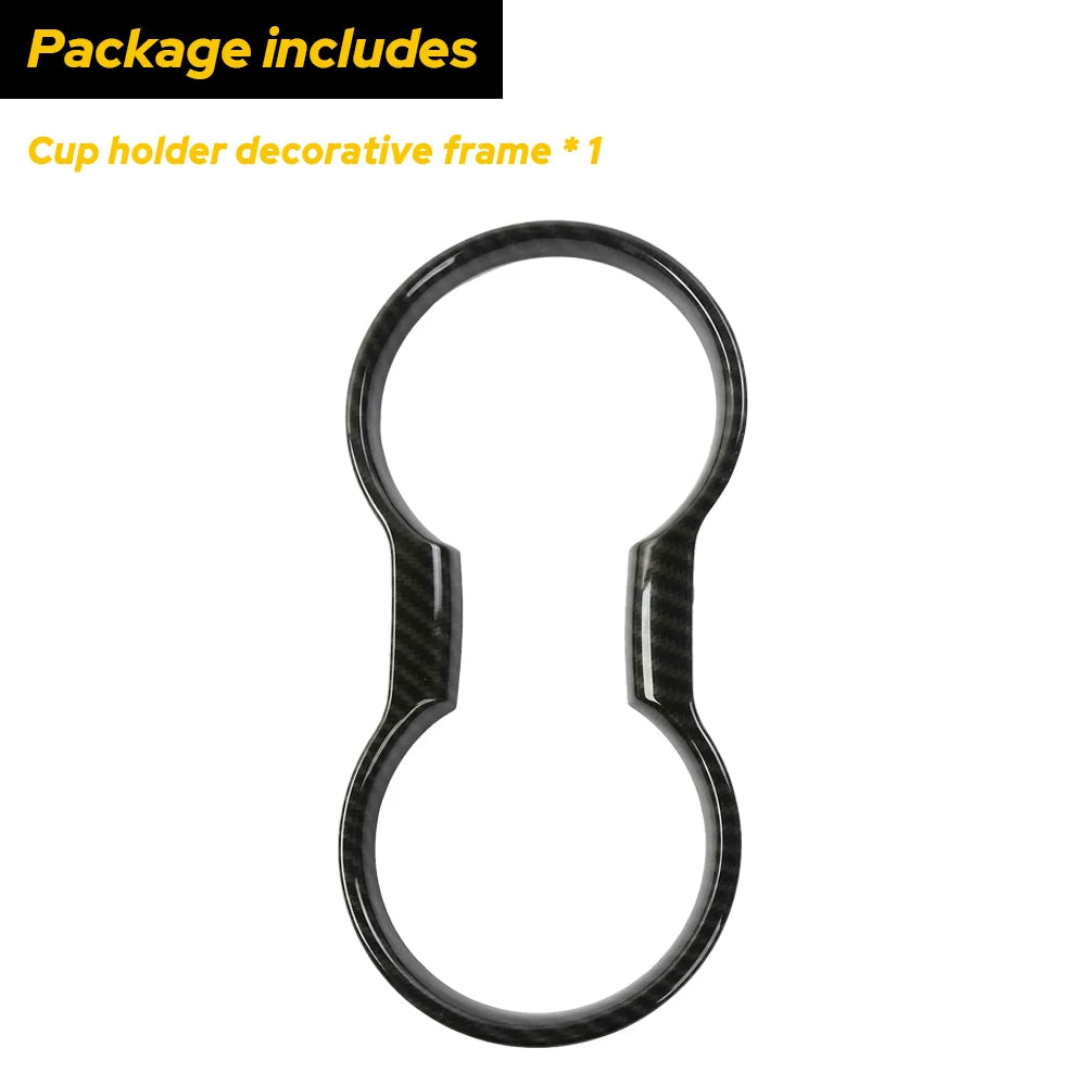 For Ford Mustang 2015 2016 2017 2018-2022 2020 2021 Car Interior Accessories Front Water Cup Holder Decoration Cover Trim Frame