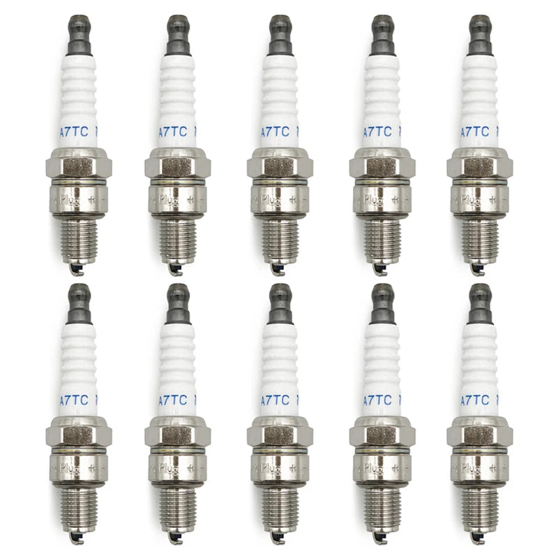 Bujías A7TC (10 unidades) para motor de 4 tiempos 139, desbrozadora, herramientas eléctricas de jardín, accesorios