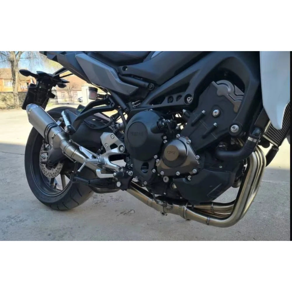 Motorcycle Exhaust Full System Escape For MT09 FZ09 MT-09 FZ-09 Tracer 900 Header Loop Front Pipe carbon fiber Muffler Slip-On