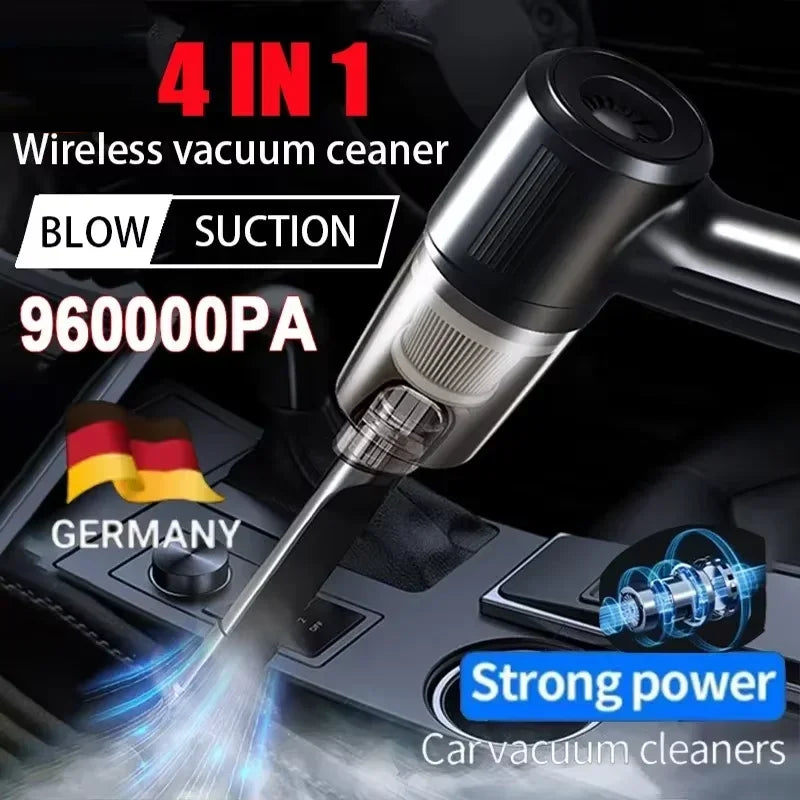 Portable Wireless Car Vacuum – Compact High-Suction Handheld with Blower Function for Easy Car & Small Space Cleaning