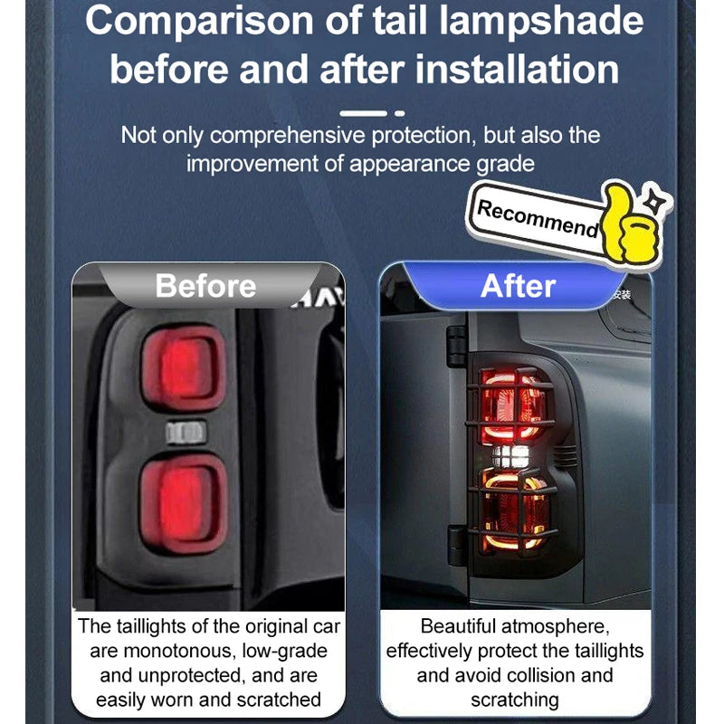 Car Head Lights Lamp Covers For Haval H9 MK2 Accessories 2025 2024 2026 Auto Parts Modified Surround Trim Taillights Cover Guard