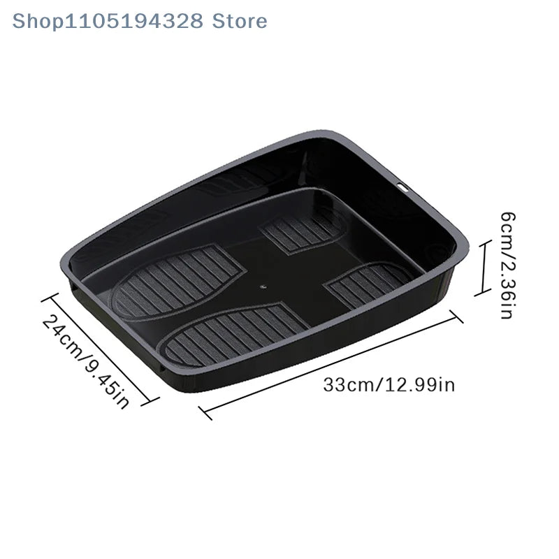 [H]Car Shoes Storage Tray Interior Multifunctional Durable Accessory Tidying Vehicle Organizer Under Seat Container Box