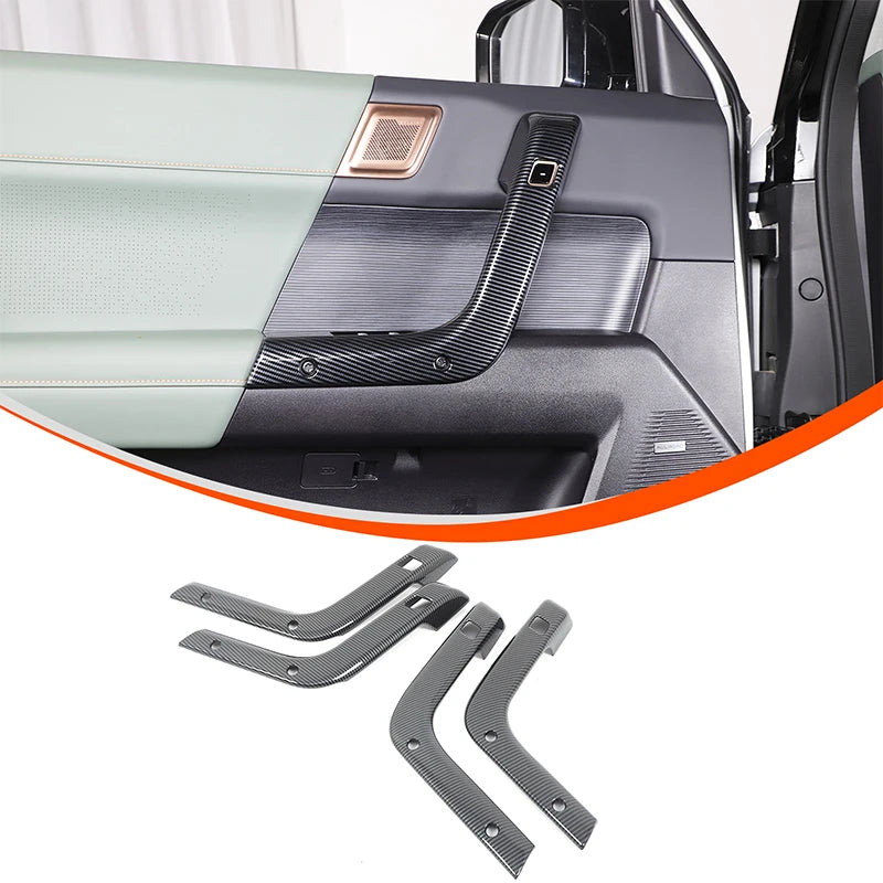 For Chery JAECOO J6 Icar 03 2024 2025 interior Accessories door handle gearshift panel steering wheel cover Carbon Fiber