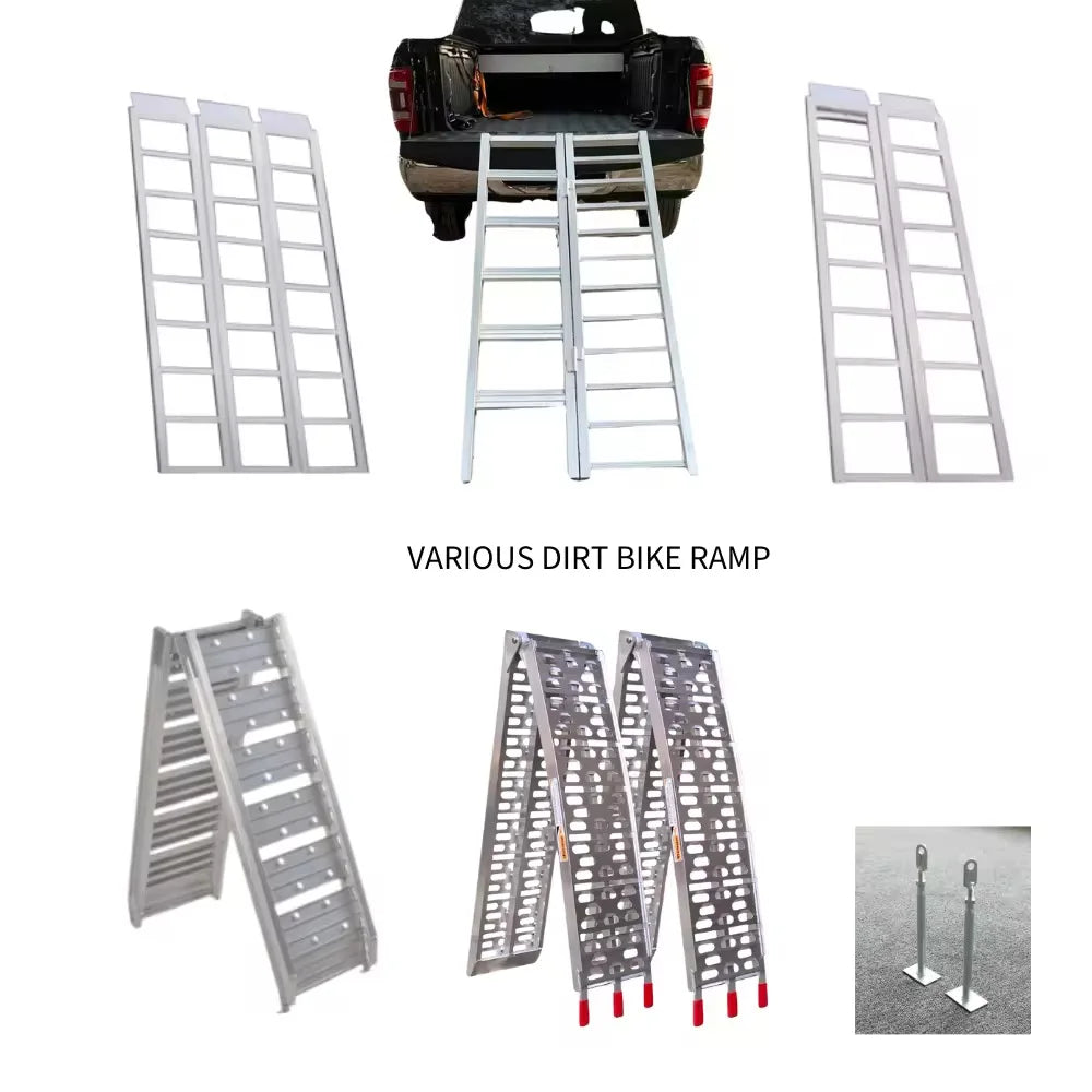 Motorcycle Aluminum Folding Ramp For Truck Trailer Loading