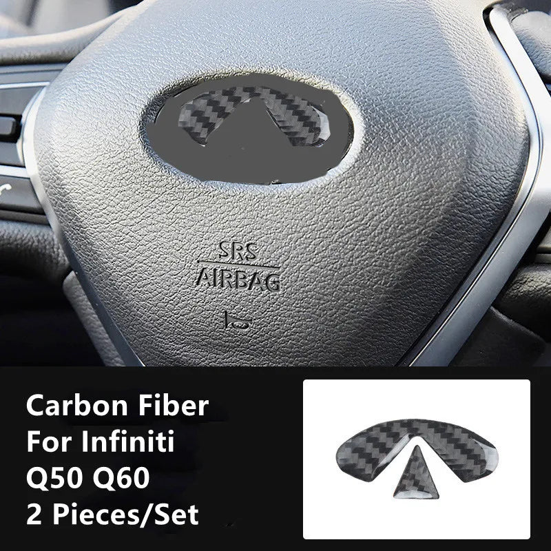 Carbon Fiber Car Interior Modification Cover Trim Strips Decorative Stickers For Infiniti Q50 Q60 Car Styling Inner Accessories