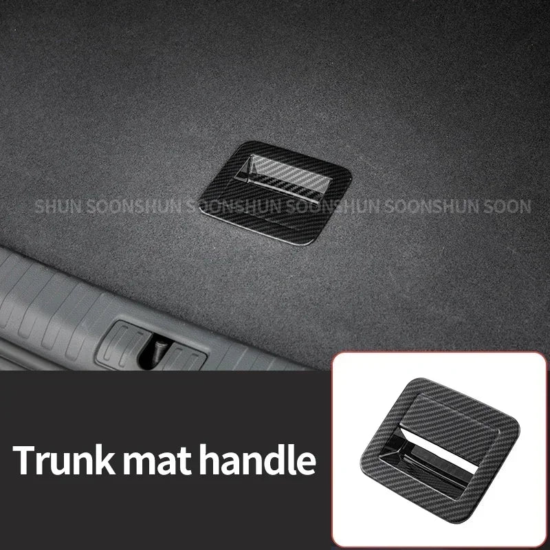 Car Interior for Audi Q3 F3 2019 2020 2021 2022 2023 Carbon Fiber Pattern Center Console Panel Decoration Accessories